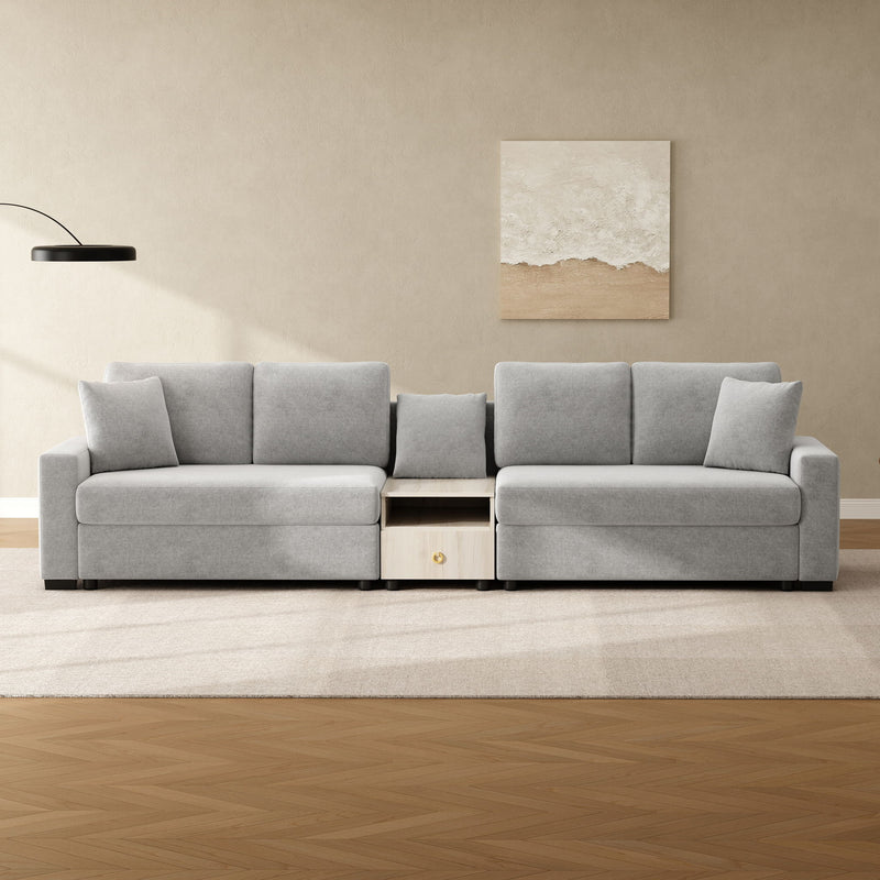 Modular Sofa Couch With Storage Armrest And Center Console - R&R Furniture Gallery (Fountain Valley, CA)
