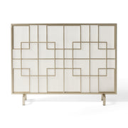 Modern single panel iron fireplace screen by Noble House with intricate metal design, used to protect and decorate a fireplace.