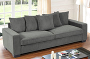 Luxe Sofa With 5 Matching Toss Pillows, Sleek Design, Spacious And Comfortable 3 Seater Couch - R&R Furniture Gallery (Fountain Valley, CA)