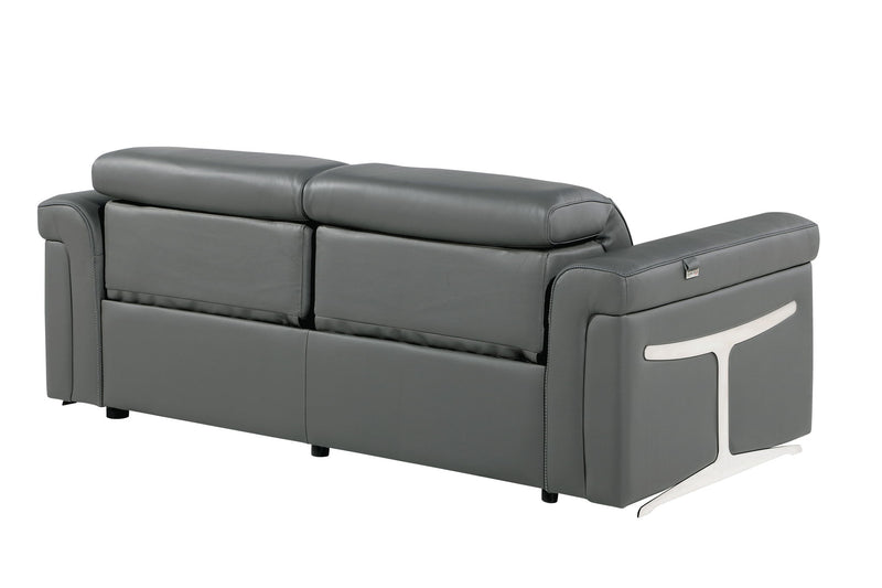 1126 - Top Grain Power Reclining Italian Leather Sofa - R&R Furniture Gallery (Fountain Valley, CA)