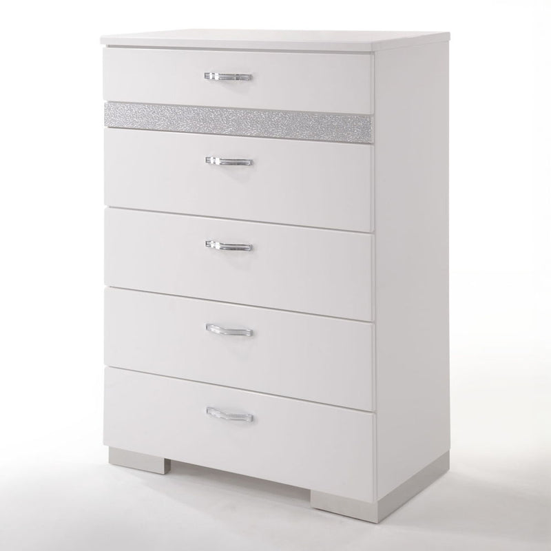 Naima II - Chest - White High Gloss - R&R Furniture Gallery (Fountain Valley, CA)