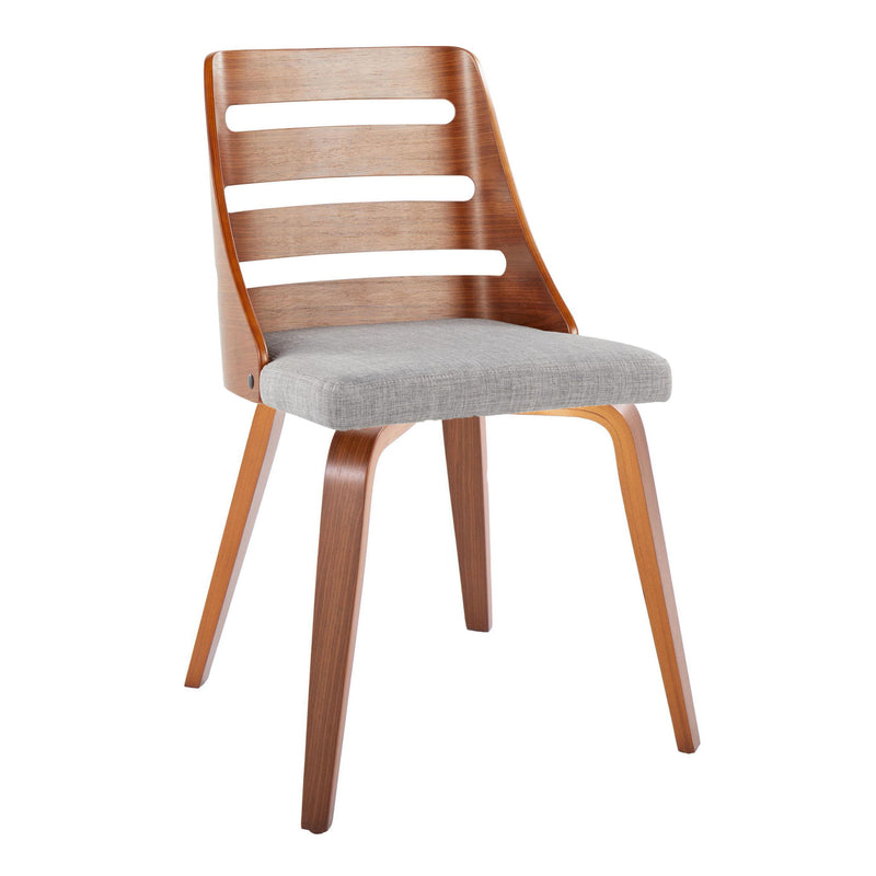 Lumi Source Trevi mid-century modern dining side chair with wooden legs and upholstered seat, stylish furniture for dining rooms.