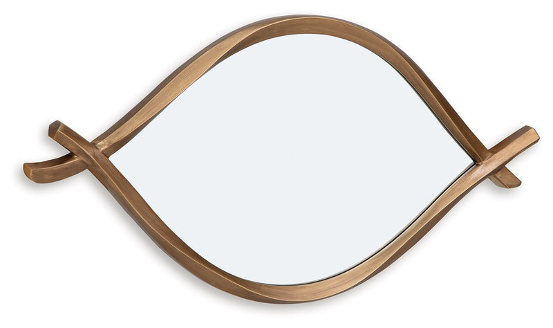 Bartner - Accent Mirror - Antique Gold Finish - R&R Furniture Gallery (Fountain Valley, CA)