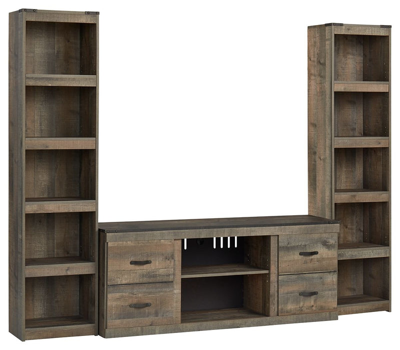 Trinell - 3-Piece Entertainment Center - Brown - R&R Furniture Gallery (Fountain Valley, CA)