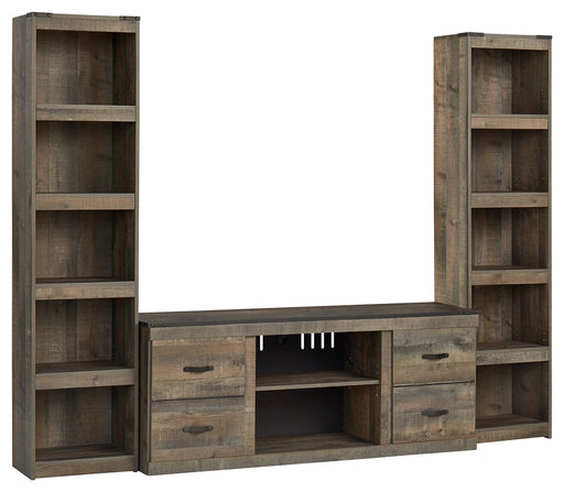 Trinell - 3-Piece Entertainment Center - Brown - R&R Furniture Gallery (Fountain Valley, CA)