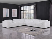 1208 - 7 Piece L-Shaped Leather Reclining Sectional With 3 Power Recliners - R&R Furniture Gallery (Fountain Valley, CA)