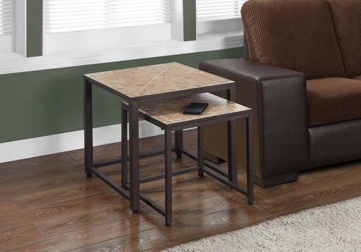 Nesting Table, Space-Saving Design Transitional (Set of 2) - R&R Furniture Gallery (Fountain Valley, CA)