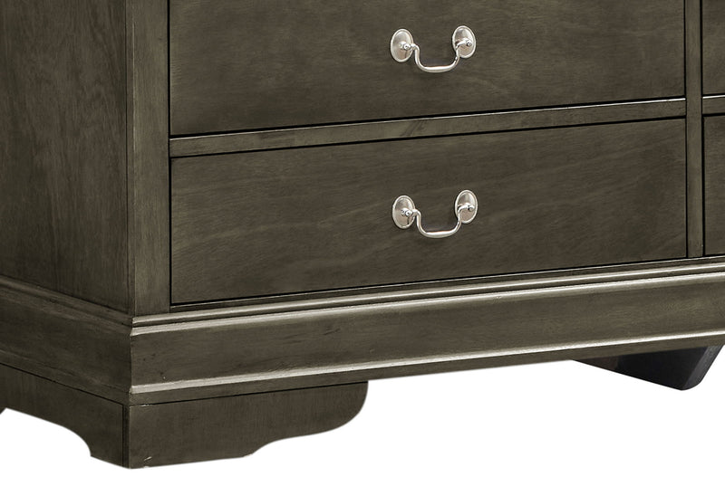 Elegant traditional storage dresser by Glory Furniture with multiple drawers and classic wooden finish, ideal for bedroom storage.