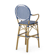 Outdoor Wicker And Aluminum French Barstools (Set of 2) - R&R Furniture Gallery (Fountain Valley, CA)