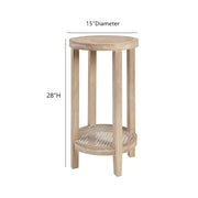 Bedford - Round Accent Table - Reclaimed Wheat - R&R Furniture Gallery (Fountain Valley, CA)