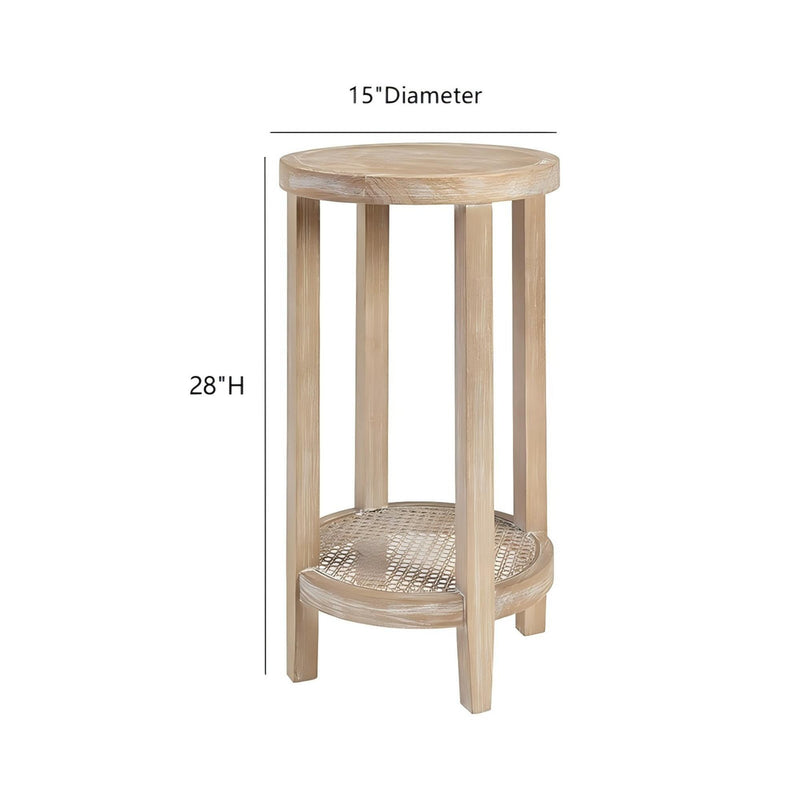 Bedford - Round Accent Table - Reclaimed Wheat - R&R Furniture Gallery (Fountain Valley, CA)