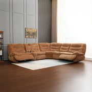 Emmy - Power Motion Sectional Sofa - Orange Chenille - R&R Furniture Gallery (Fountain Valley, CA)