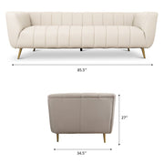 Lamattina - Genuine Italian Channel Tufted Sofa - R&R Furniture Gallery (Fountain Valley, CA)