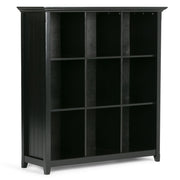 Simpli-Home Acadian handcrafted cube storage organizer with multiple compartments for versatile home organization.