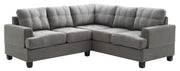 Gray stationary sectional sofa from the Sandridge collection by Glory Furniture, featuring plush cushions and modern design.