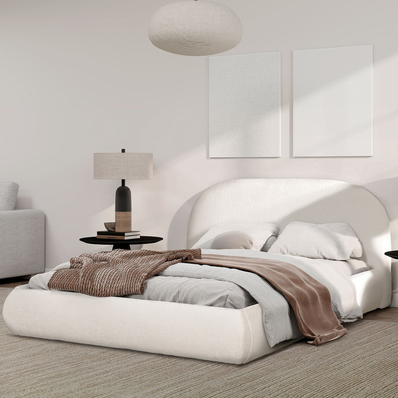 Archie Puffy Grounded - Upholstered Platform Bed - R&R Furniture Gallery (Fountain Valley, CA)