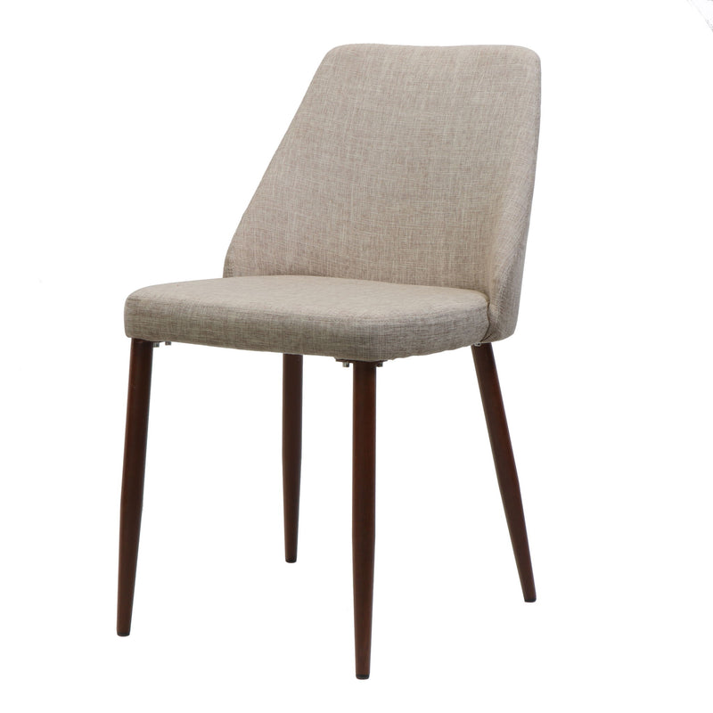 Modern Dining Chair With Iron Legs And Wood Finish - R&R Furniture Gallery (Fountain Valley, CA)