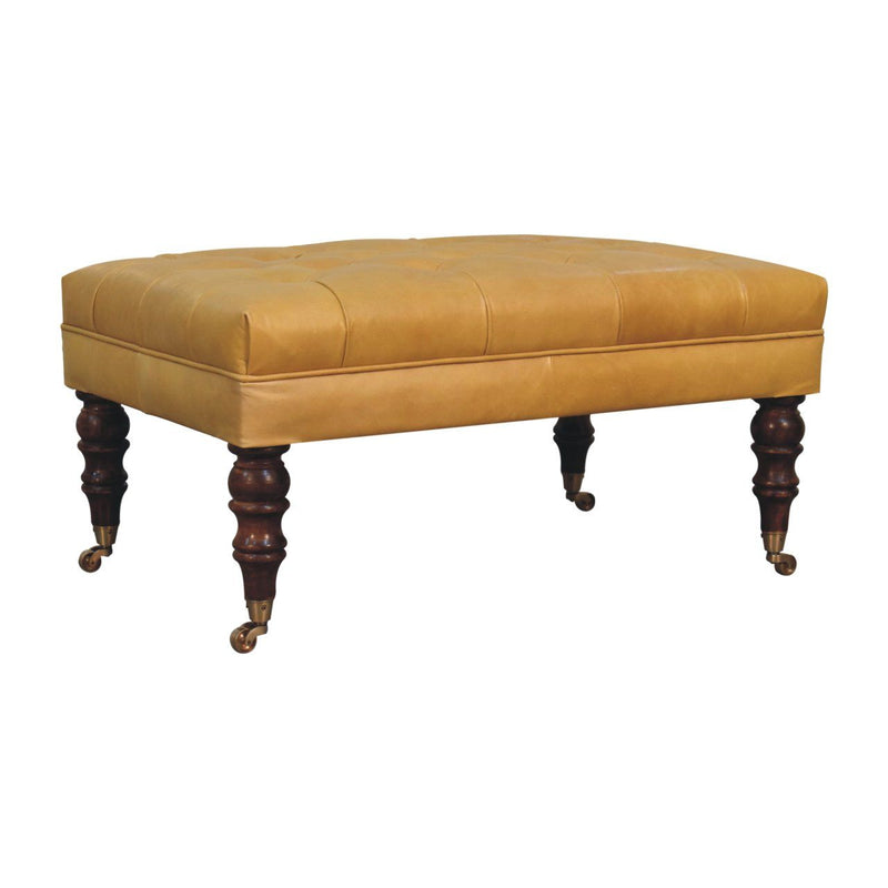 Buffalo - Ottoman With Castor Legs - R&R Furniture Gallery (Fountain Valley, CA)