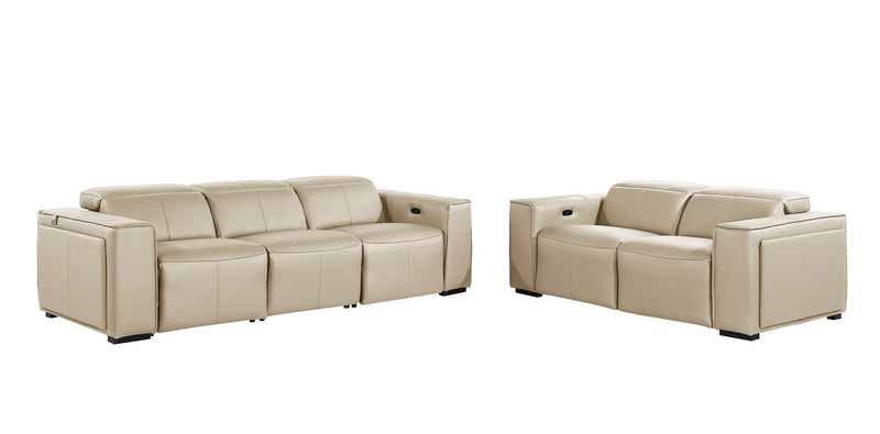 1224 - 5-Piece Modular Power Reclining Sofa And Loveseat Set In With 4 Power Recliners & Power Headrests