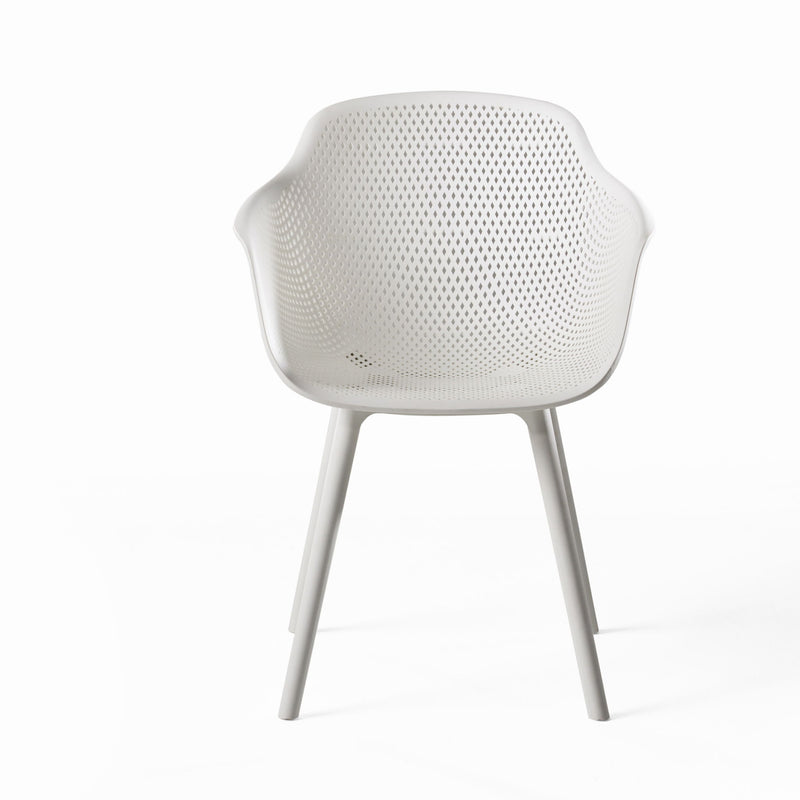 Set of two Noble House Lotus chairs with curved wooden frames and cushioned seats, stylish and modern for dining or living spaces.
