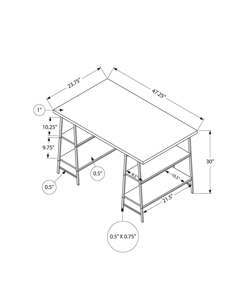 Computer Desk For Home Office, Laptop, Storage Shelves, Contemporary & Modern - R&R Furniture Gallery (Fountain Valley, CA)