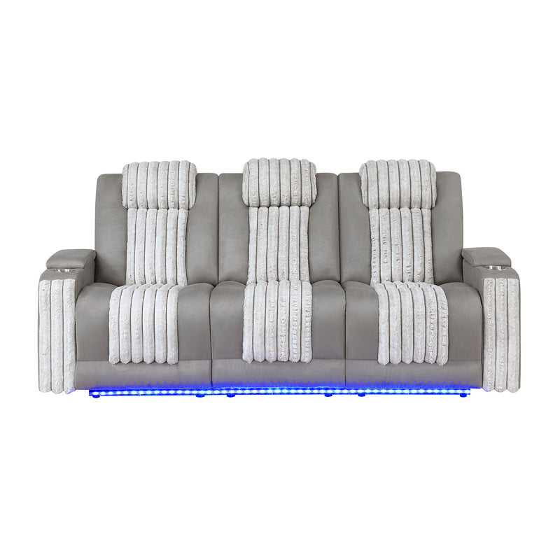 Duran - Power Reclining Sofa With Power Headrest - R&R Furniture Gallery (Fountain Valley, CA)