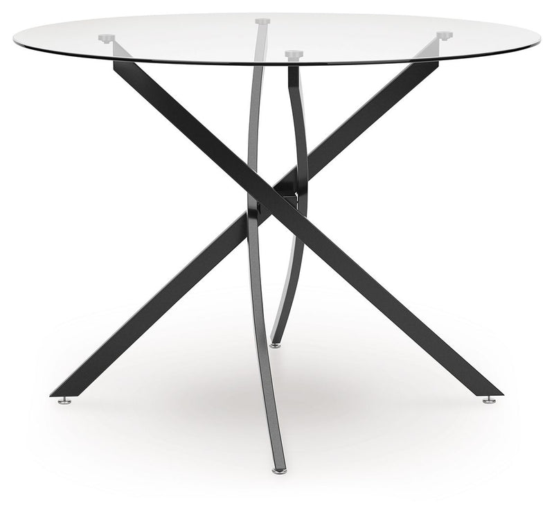 Pharwynn - 5 Pc. - Dining Room Table, 4 Side Chair - Black - R&R Furniture Gallery (Fountain Valley, CA)