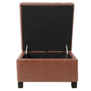 Square Tufted Indoor Ottoman With Lift-Top Storage - R&R Furniture Gallery (Fountain Valley, CA)