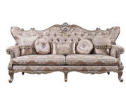 Jayceon - Sofa With 5 Pillows - Fabric & Champagne - R&R Furniture Gallery (Fountain Valley, CA)
