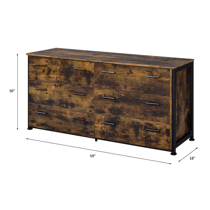 Juvanth - Dresser - Rustic Oak & Black - R&R Furniture Gallery (Fountain Valley, CA)