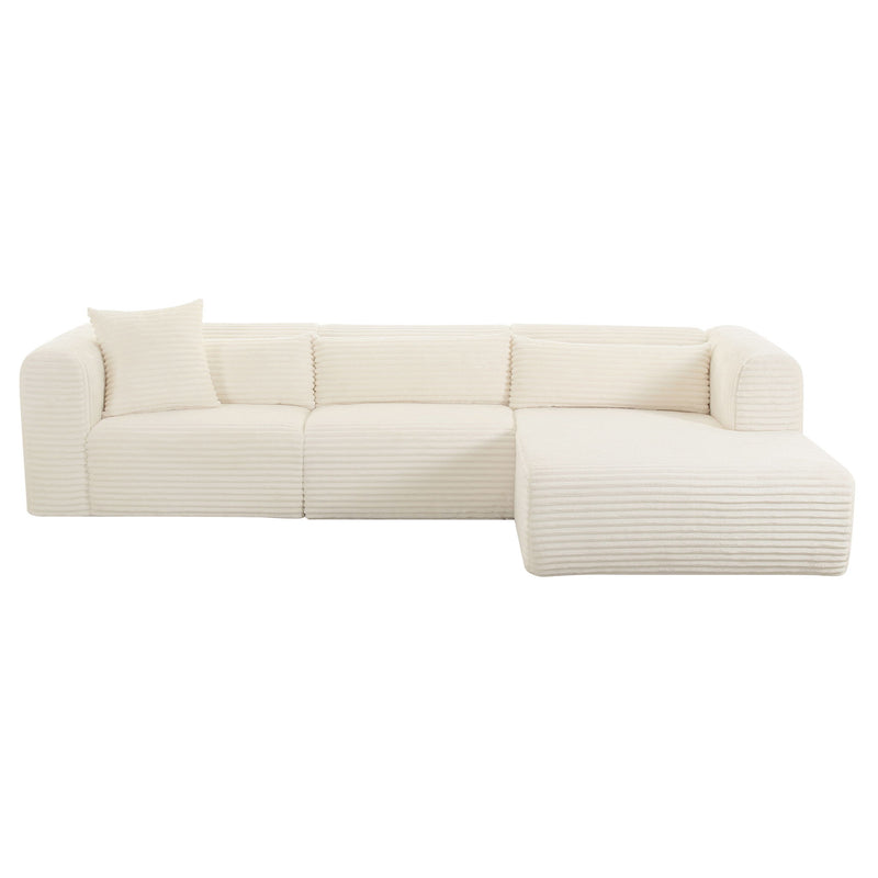 Tarra - Fluffy Oversized Corduroy Modular Sectional - R&R Furniture Gallery (Fountain Valley, CA)
