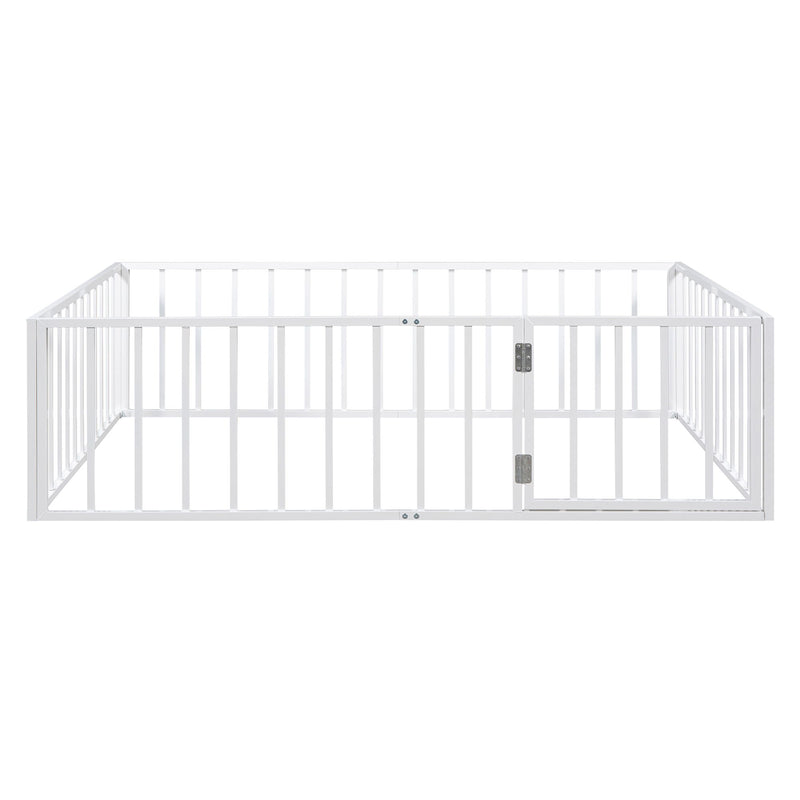 Metal Floor Bed Frame With Fence And Door - R&R Furniture Gallery (Fountain Valley, CA)