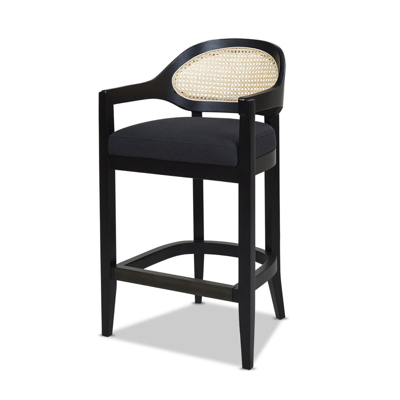 Americana - Mid-Century Modern Cane Back Counter Stool - R&R Furniture Gallery (Fountain Valley, CA)