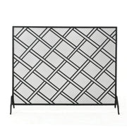 Elegant Noble House fireplace screen with ornate metal design serving as a protective barrier for the hearth.