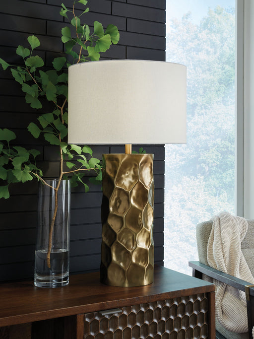 Marshawn - Metal Table Lamp - Gold Finish - R&R Furniture Gallery (Fountain Valley, CA)