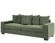 Luxe Sofa With 5 Matching Toss Pillows, Sleek Design, Spacious And Comfortable 3 Seater Couch - R&R Furniture Gallery (Fountain Valley, CA)