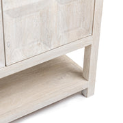 Classic Home Costa 4-door buffet cabinet with wood finish and modern design, featuring sleek handles and ample storage space.
