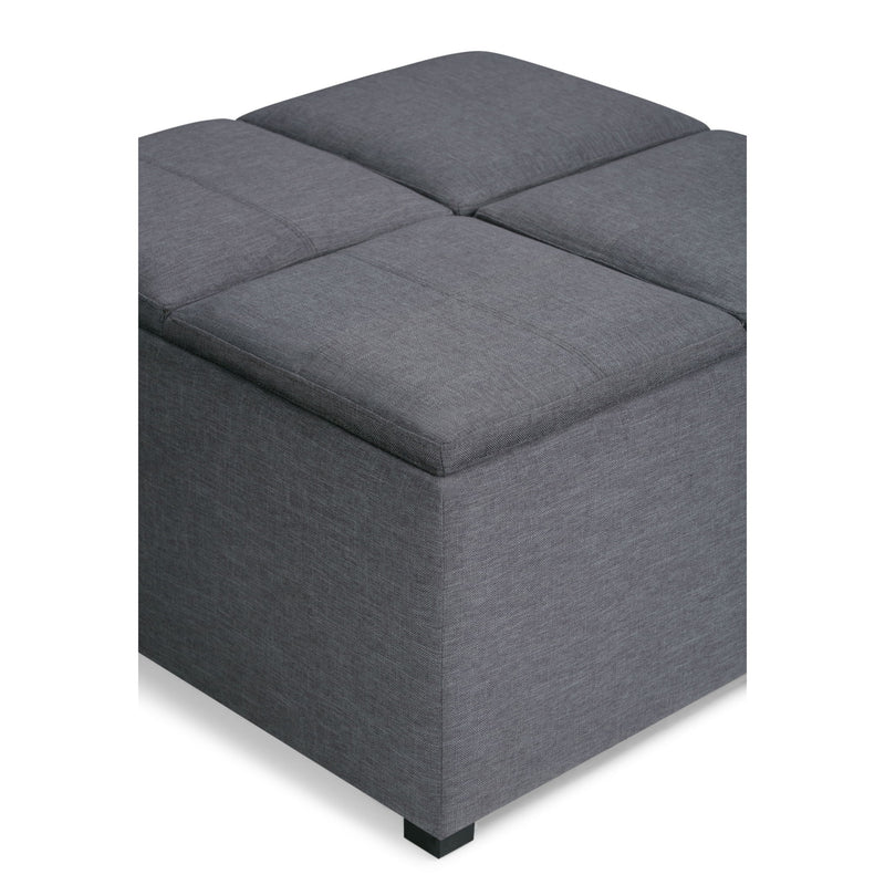 Avalon - Square Coffee Table, Storage Ottoman - R&R Furniture Gallery (Fountain Valley, CA)