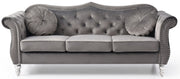 Glory Furniture Hollywood stationary sofa with plush cushions and modern design, shown in a stylish living room setting.