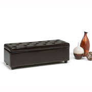 Hamilton - Storage Ottoman - Coffee Brown - R&R Furniture Gallery (Fountain Valley, CA)