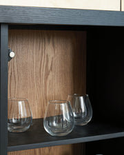 Armenleigh - Bar Cabinet - Black / Brown - R&R Furniture Gallery (Fountain Valley, CA)