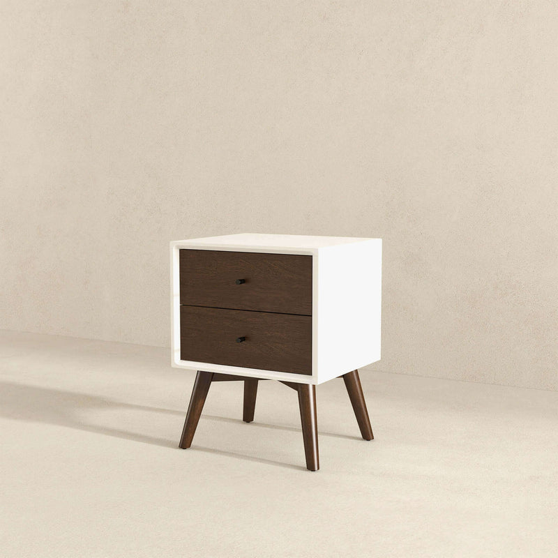 Caroline - Mid-Century Modern Style Night Stand 2 Drawer - R&R Furniture Gallery (Fountain Valley, CA)