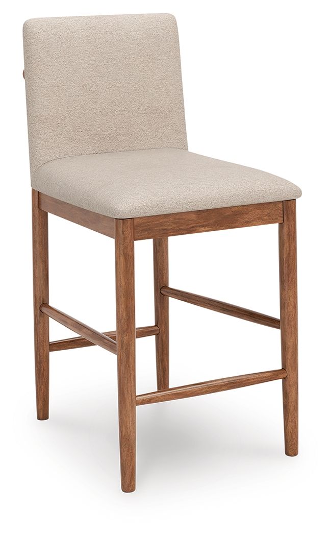 Isanti - Upholstered Barstool (Set of 2) - Light Brown - R&R Furniture Gallery (Fountain Valley, CA)