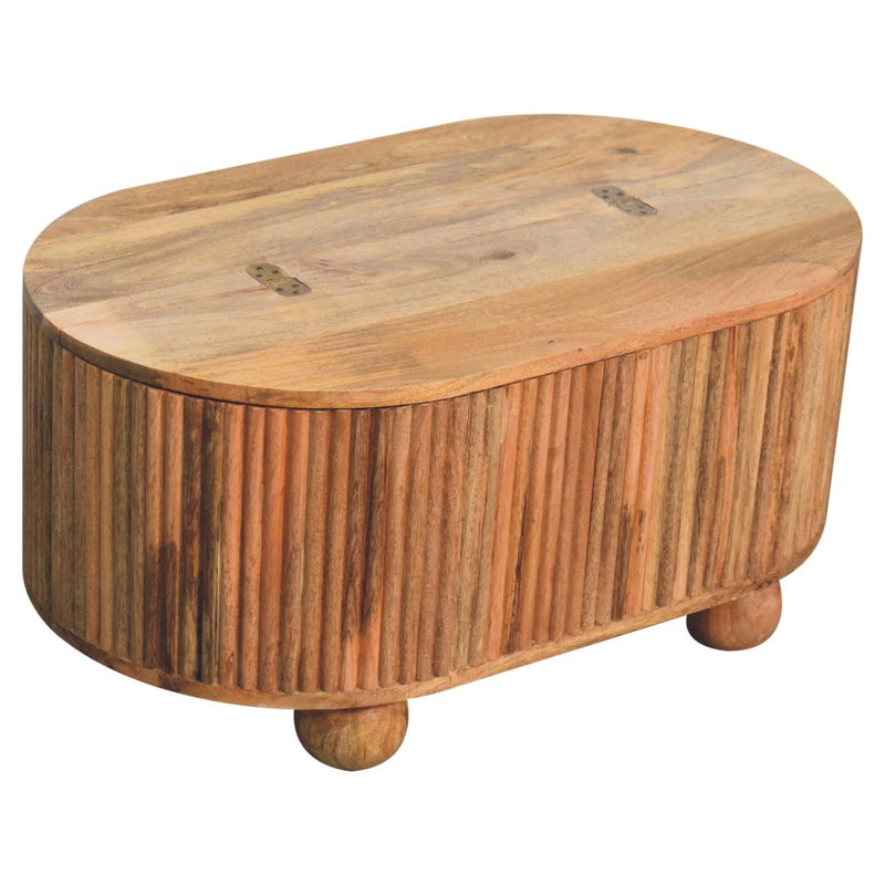 Soba - Ball Lid Up Coffee Table - Oak - R&R Furniture Gallery (Fountain Valley, CA)