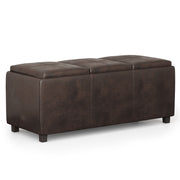 Avalon - Storage Ottoman - Distressed Brown - R&R Furniture Gallery (Fountain Valley, CA)