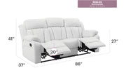 Elegant reclining sofa for leisure by Glory Furniture, featuring plush cushions and a sleek design for comfortable relaxation.