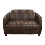 Brancaster - Loveseat - Antique Slate Top Grain Leather - R&R Furniture Gallery (Fountain Valley, CA)