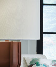 Rowandale - Metal Table Lamp - Brick Red - R&R Furniture Gallery (Fountain Valley, CA)