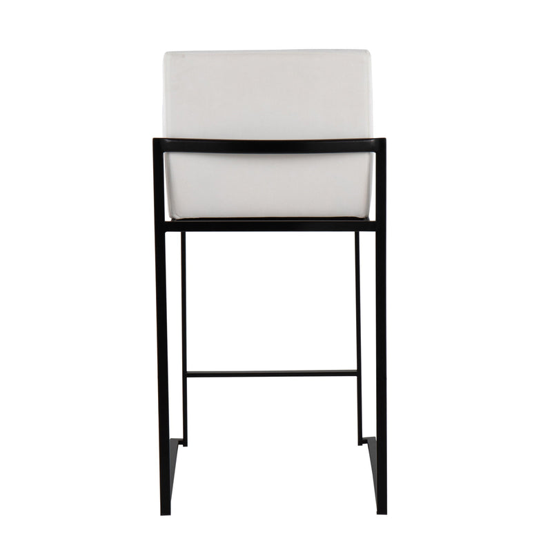 Lumi Source Fuji modern high back counter stool set with sleek design and contemporary style, perfect for kitchen or bar area.