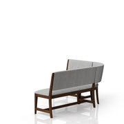 Curved Dining Bench Upholstered Curved Bench - Beige - R&R Furniture Gallery (Fountain Valley, CA)